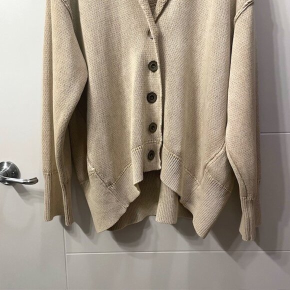 Free People Oversized Button Front Chamomile Cardigan Medium Neutral - Picture 4 of 16